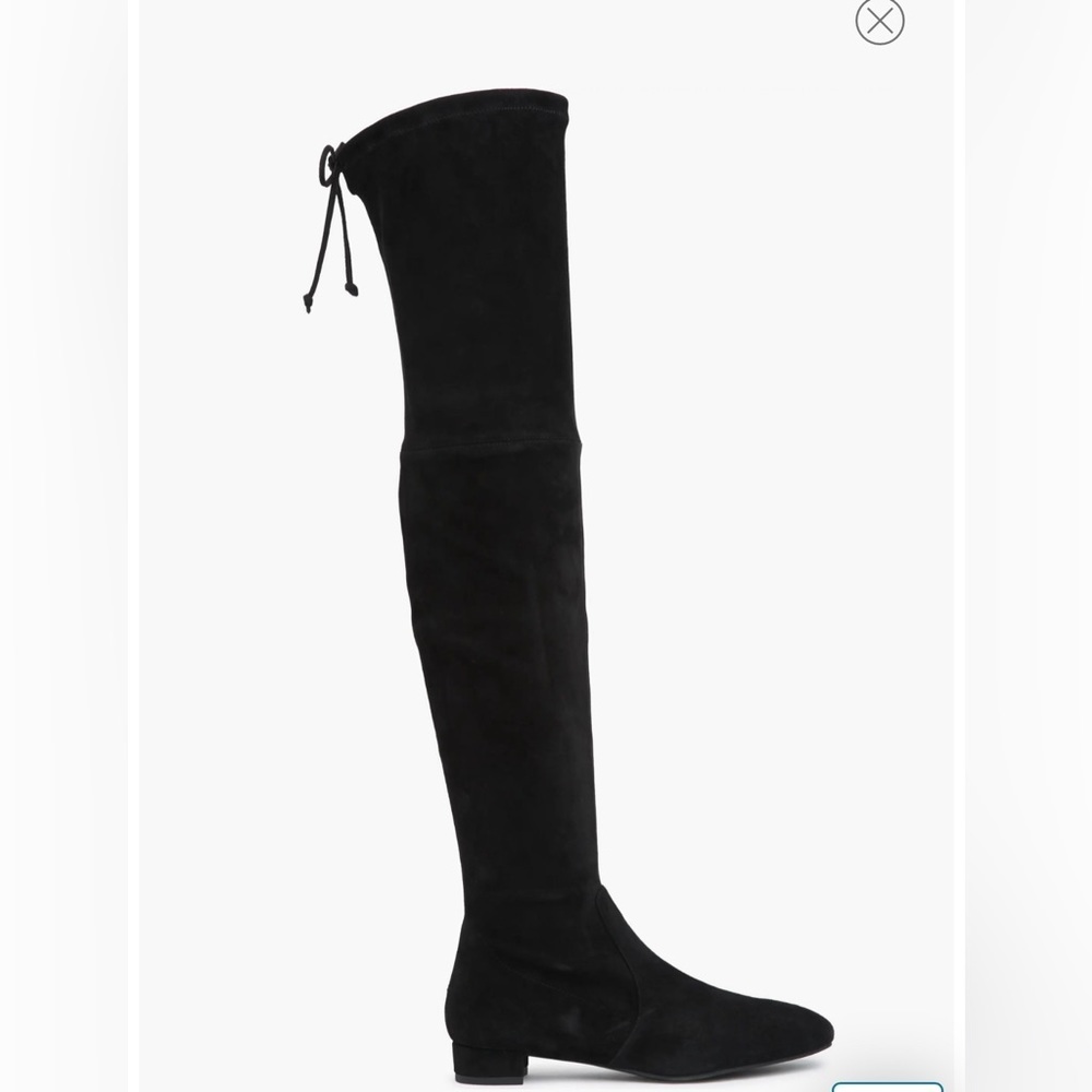 Stuart Weitzman Genna Over-the-Knee Boot in Black Leather Size 7 NWT - Picture 1 of 10